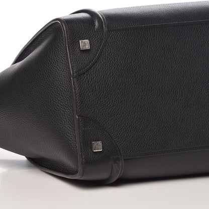 Celine Drummed Calfskin Mini Luggage Black 8 of 10