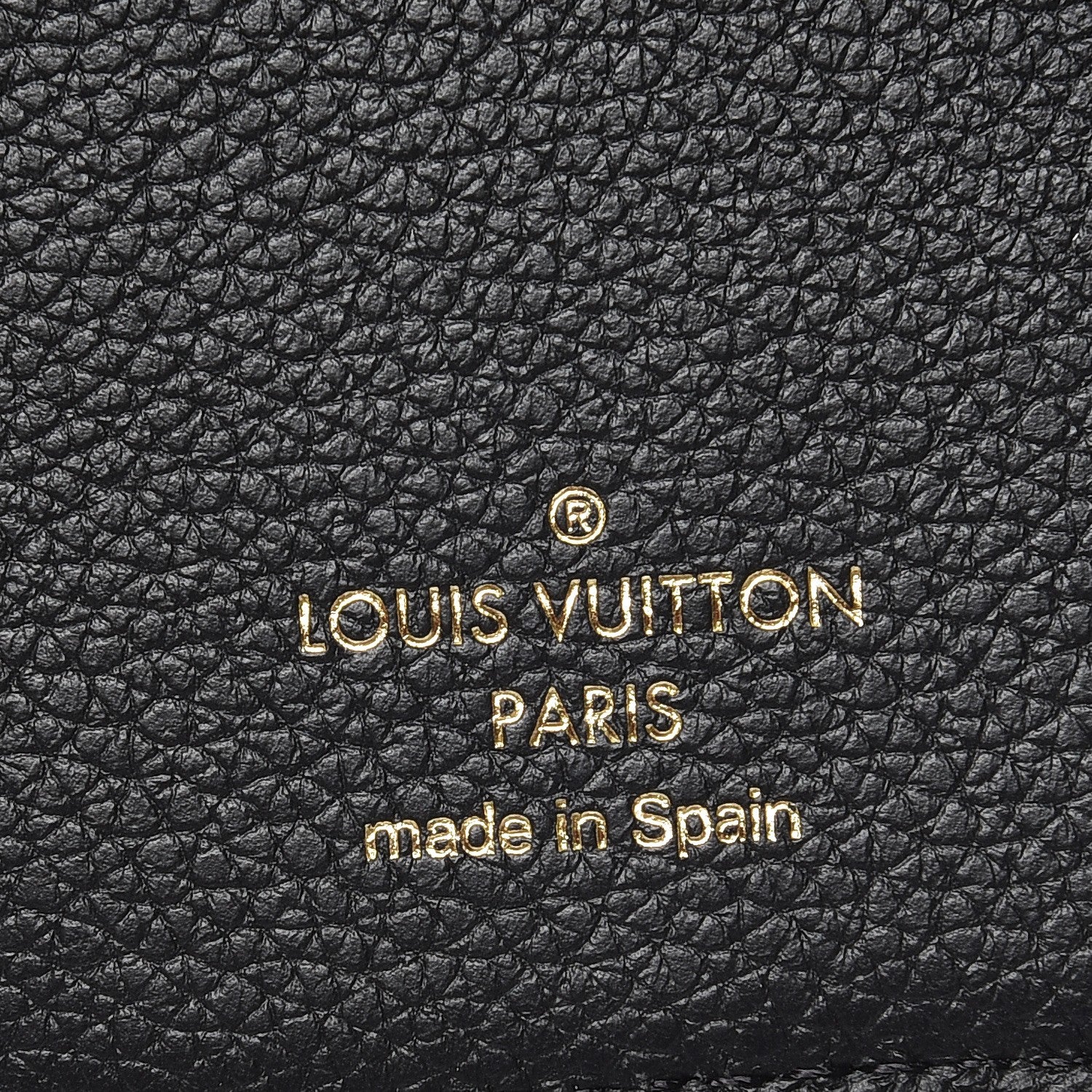Louis Vuitton Grained Calfskin Monogram Double V Compact Wallet Black 6 of 8