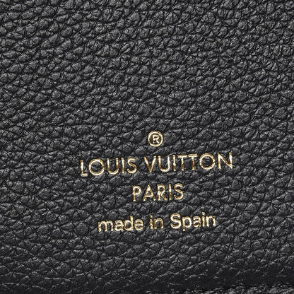Louis Vuitton Grained Calfskin Monogram Double V Compact Wallet Black 6 of 8