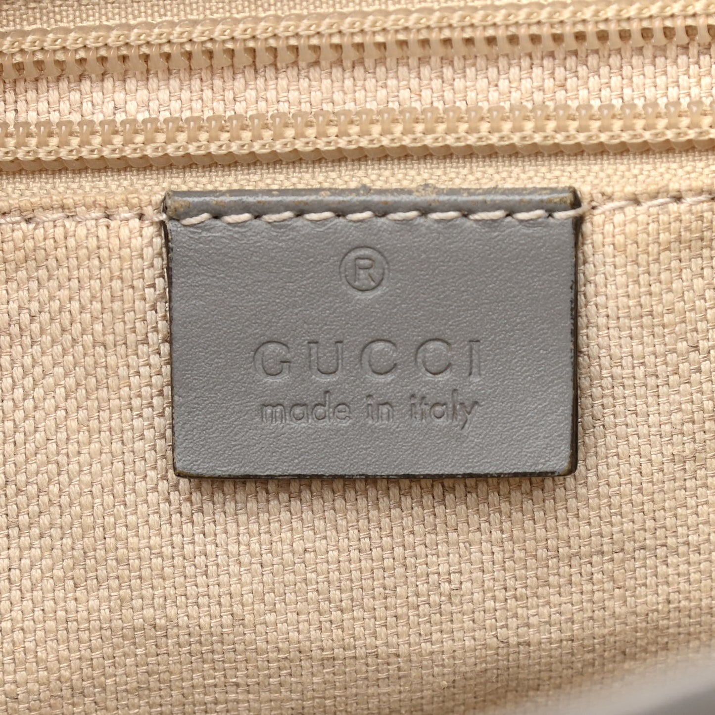 GG Supreme Monogram Small Zippered Tote Ecru Grigio