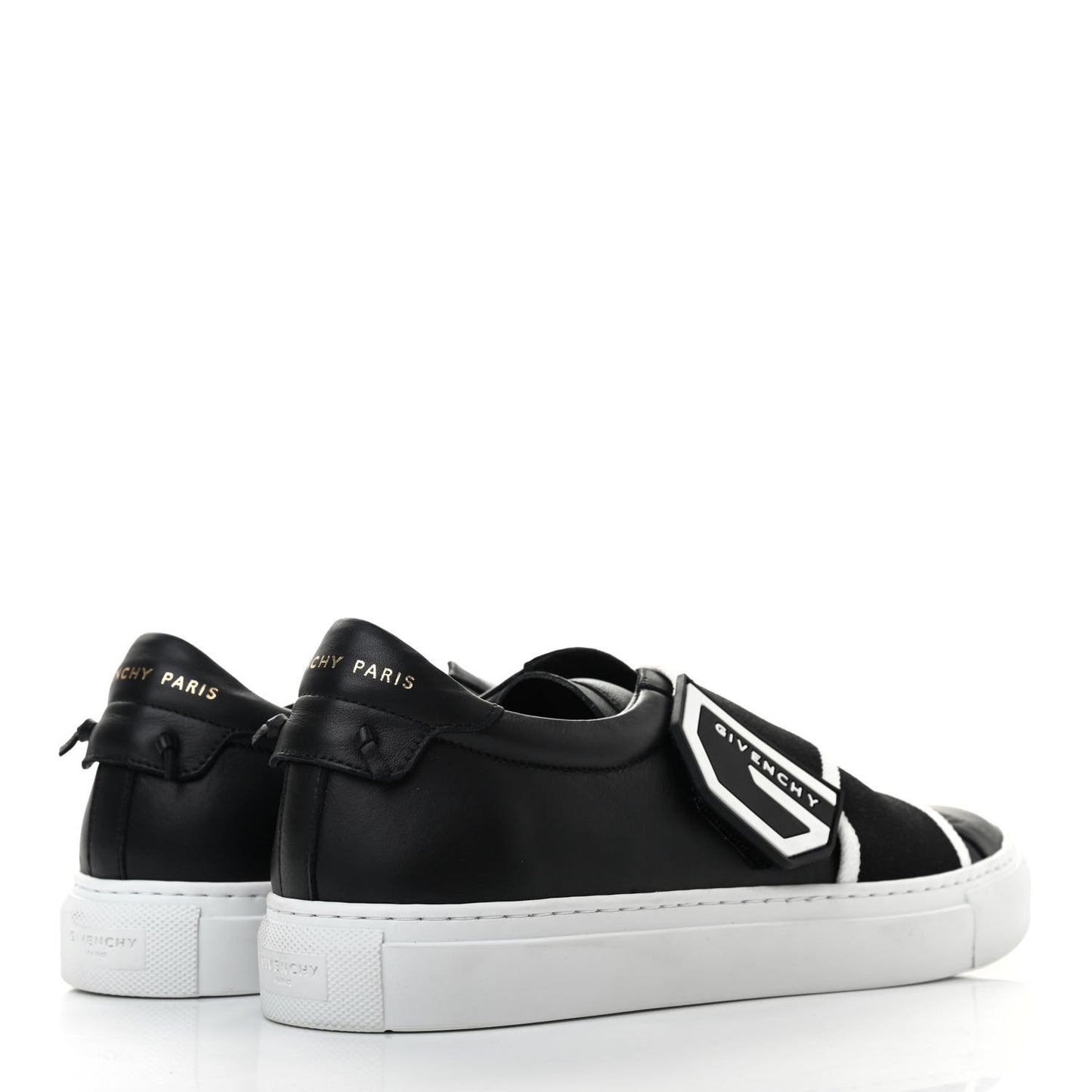 Calfskin Velcro Band Mens Urban Street Sneakers 41 Black