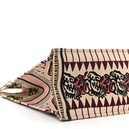 Christian Dior Canvas Embroidered Geometric Book Tote Multicolor 9 of 12