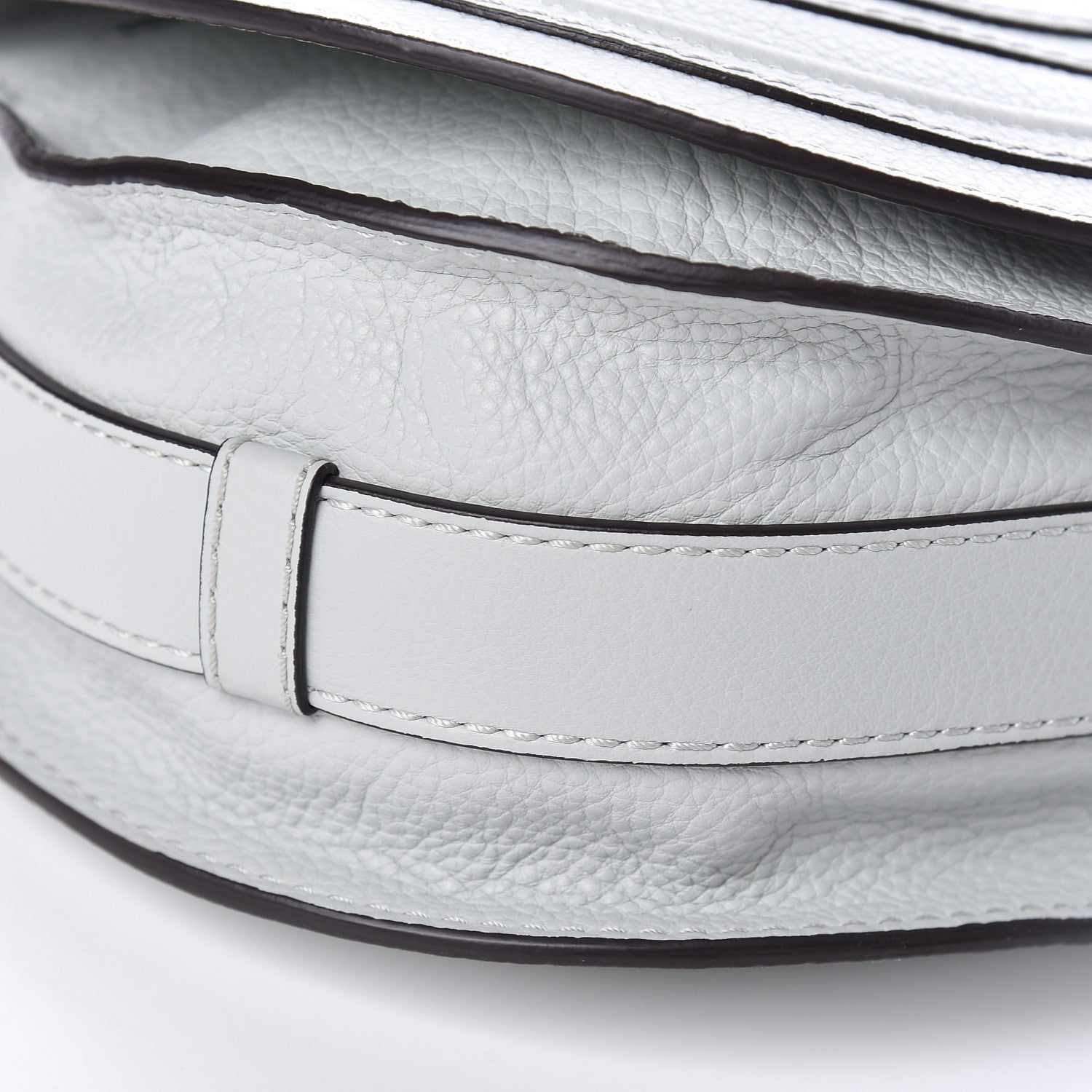 Chloe Grained Calfskin Medium Marcie Saddle Bag Airy Grey 5 of 10