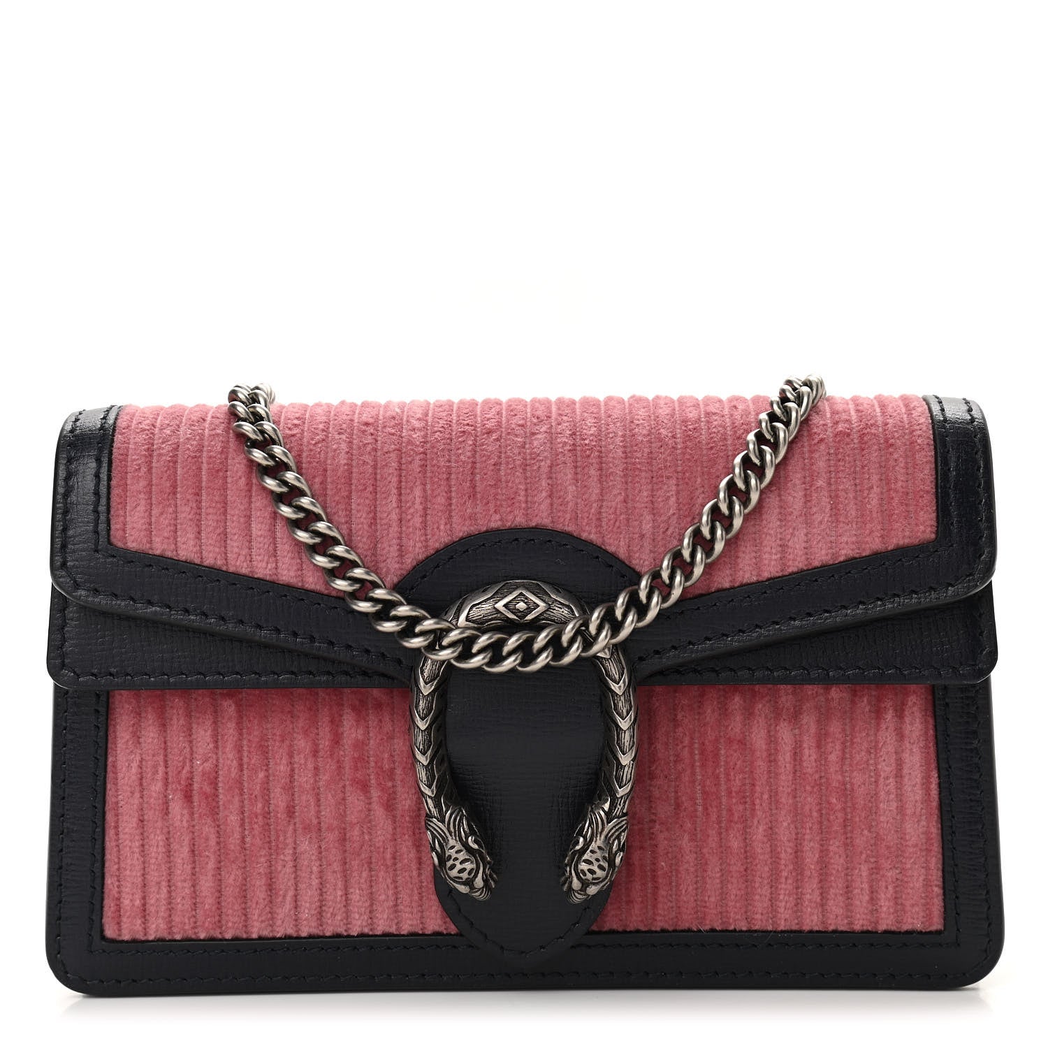Gucci Lanzo Stretch Cord Azalea Calfskin Super Mini Dionysus Shoulder Bag Pink Blue 1 of 9