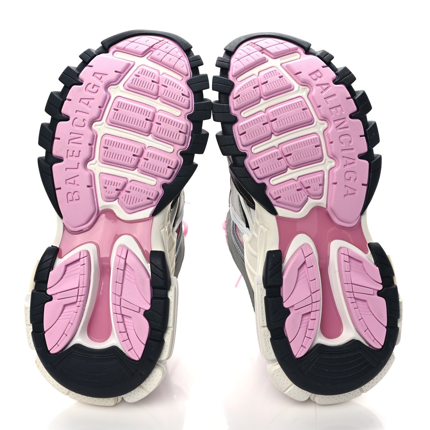 Balenciaga Rubber Mesh Tri-Color Womens Track.2 Open Sneakers 39 Pink Grey White 6 of 8
