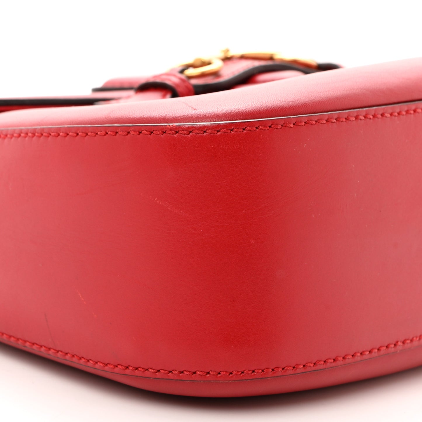 Ruinart Calfskin Medium Lady Web Shoulder Bag Hibiscus Red