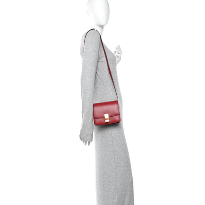 Celine Box Calfskin Small Classic Box Flap Bag Red 2 of 14