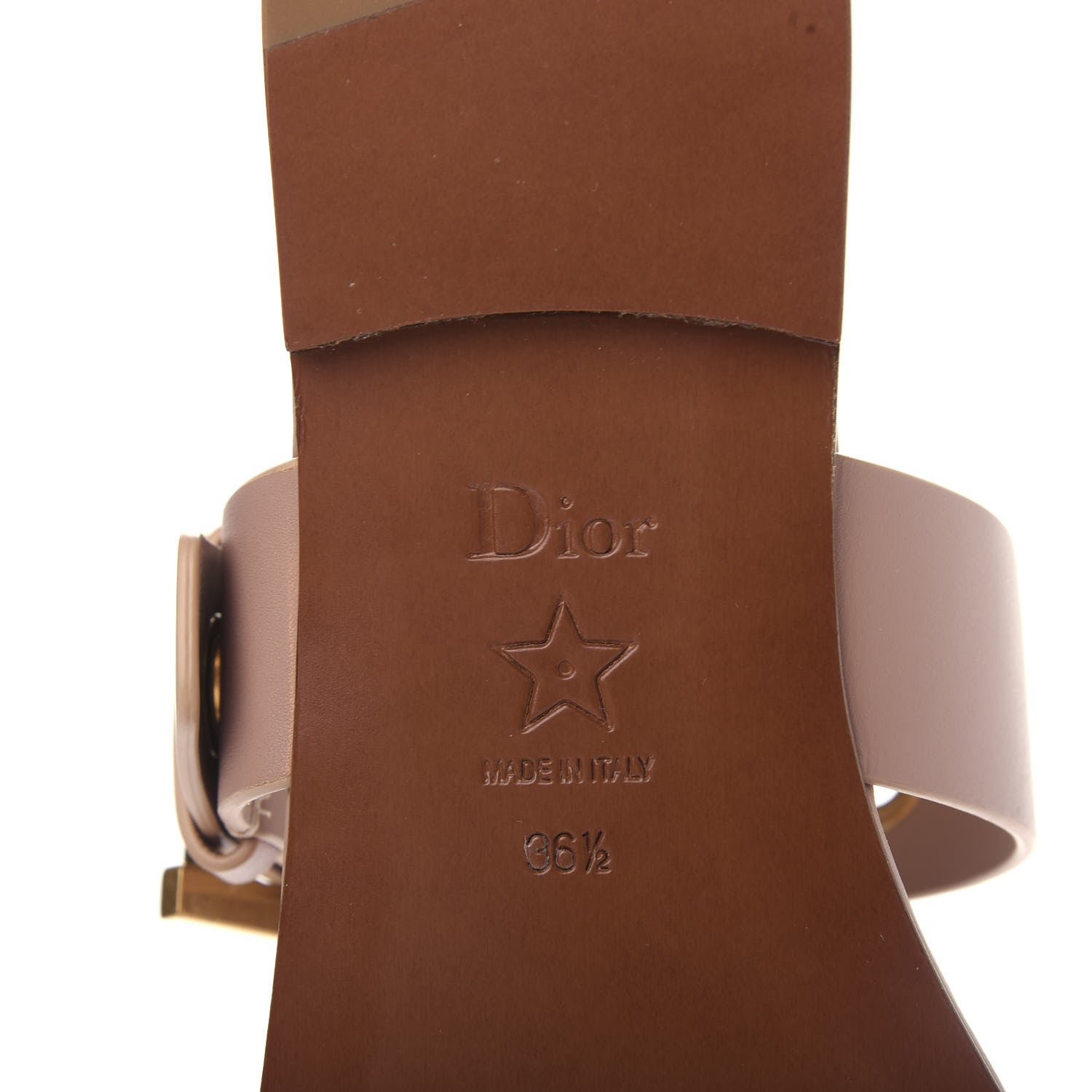 Christian Dior Calfskin D-Dior Slide Sandals 36.5 Rose De Vents 9 of 11