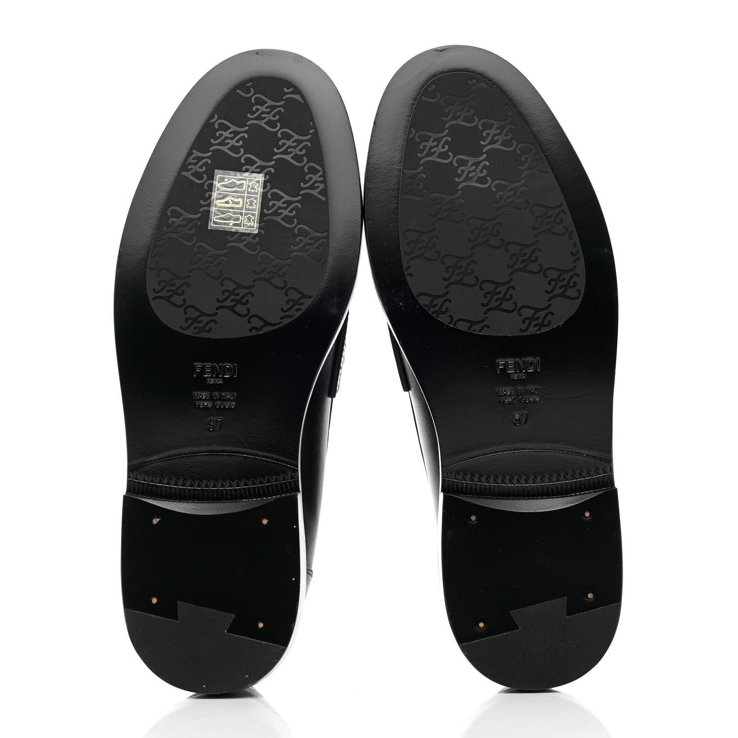 Calfskin Karligraphy Loafers 37 Black