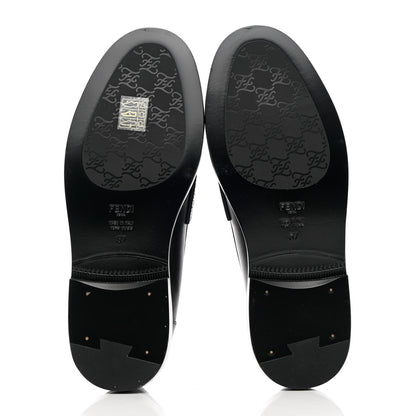 Fendi Calfskin Karligraphy Loafers 37 Black 5 of 13