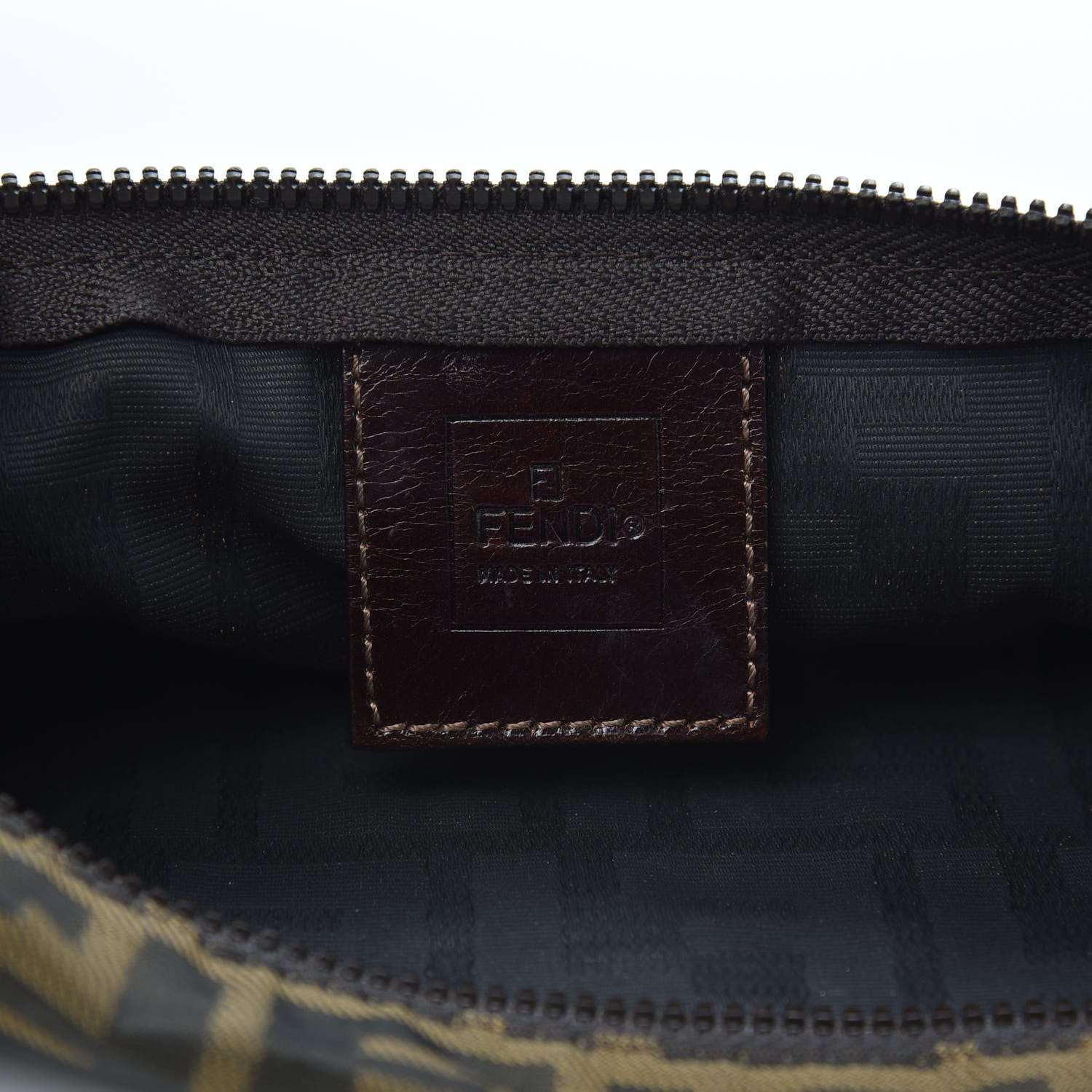Fendi Zucca Zip Pouch Tobacco 5 of 9