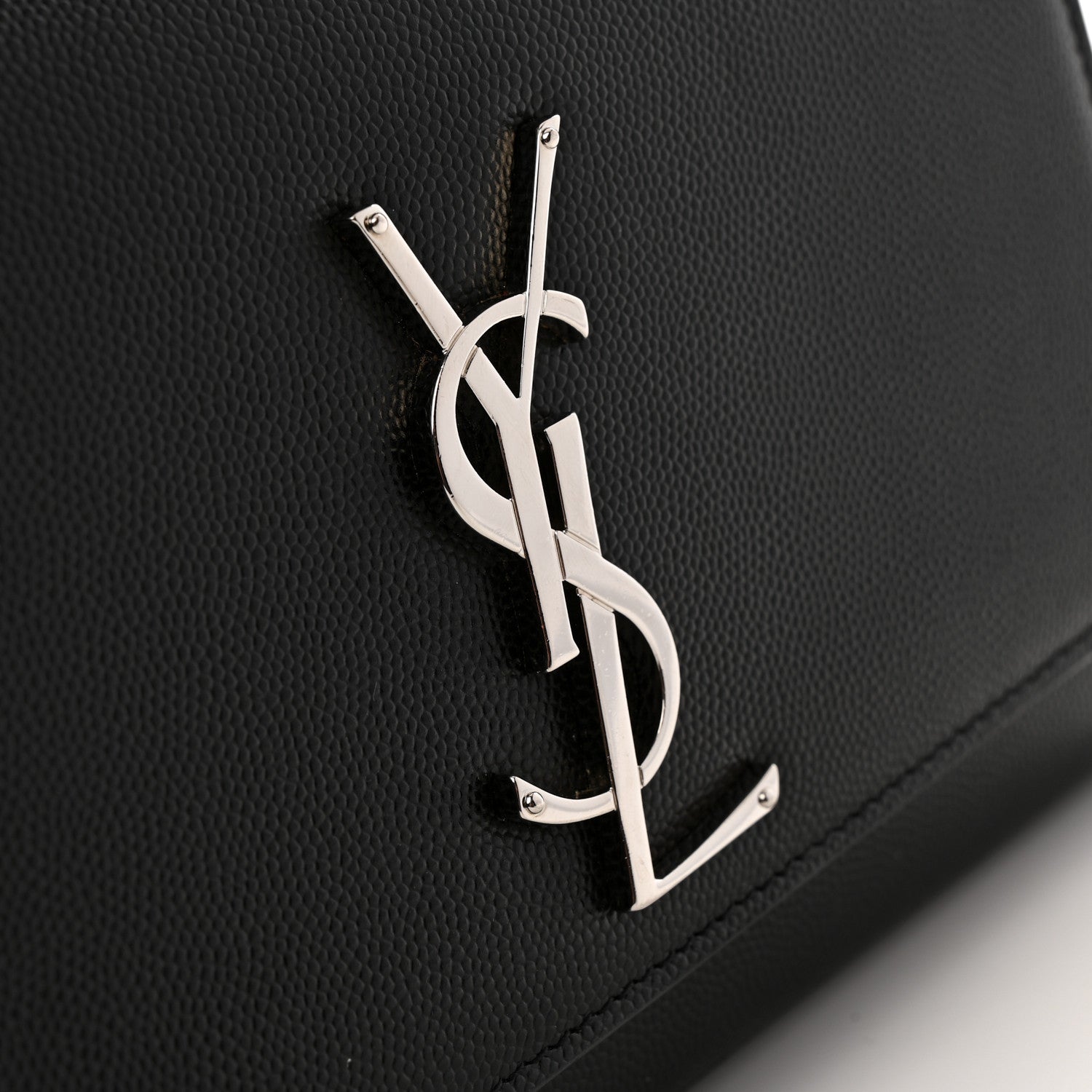 Saint Laurent Grain De Poudre Small Monogram Kate Satchel Black 11 of 14