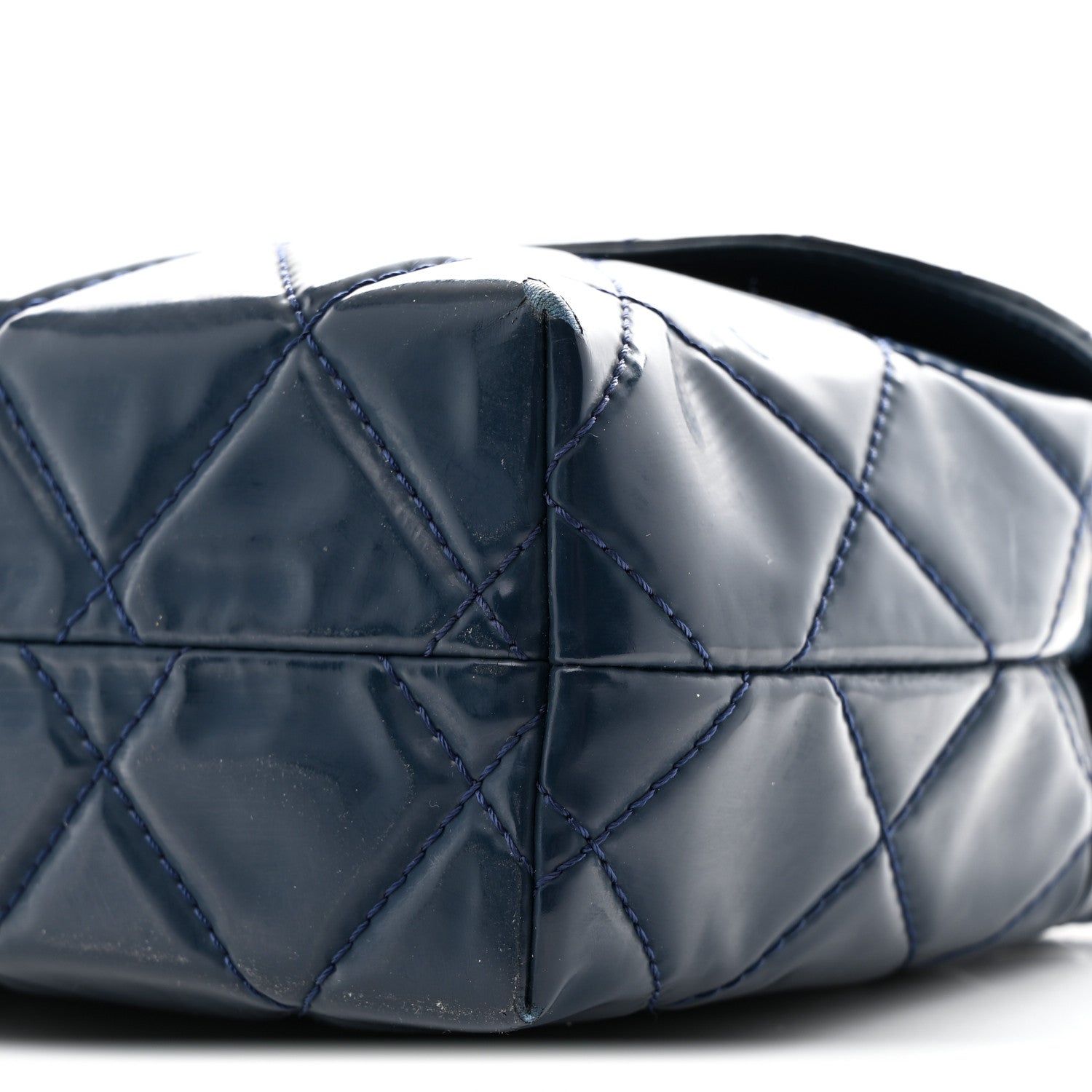 Chanel Vinyl Quilted In the Business Flap Bag Navy Blue 10 of 16