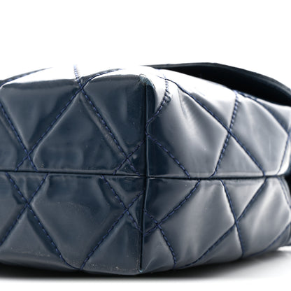 Chanel Vinyl Quilted In the Business Flap Bag Navy Blue 10 of 16