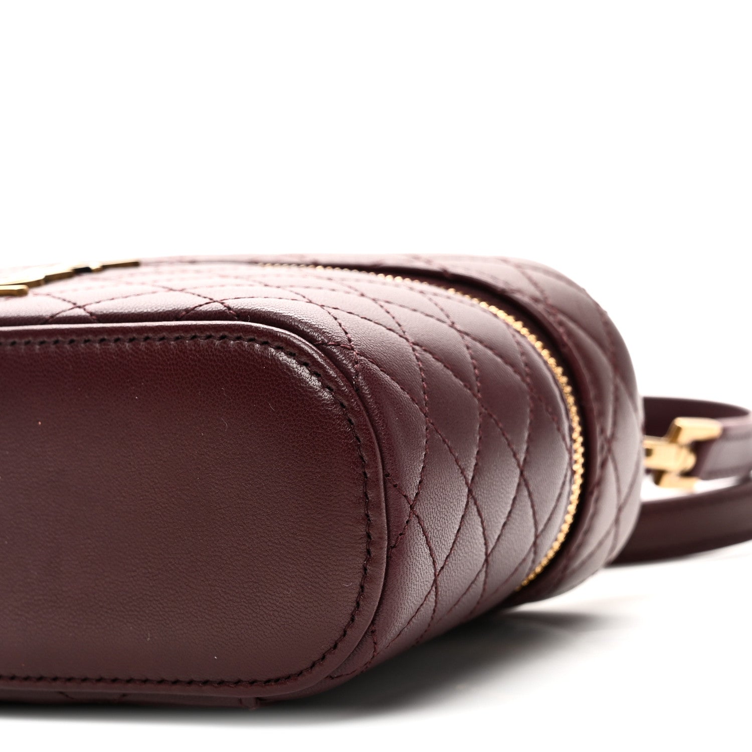 Saint Laurent Lambskin Quilted Mini Gaby Vanity Case Rouge Cabernet 9 of 10
