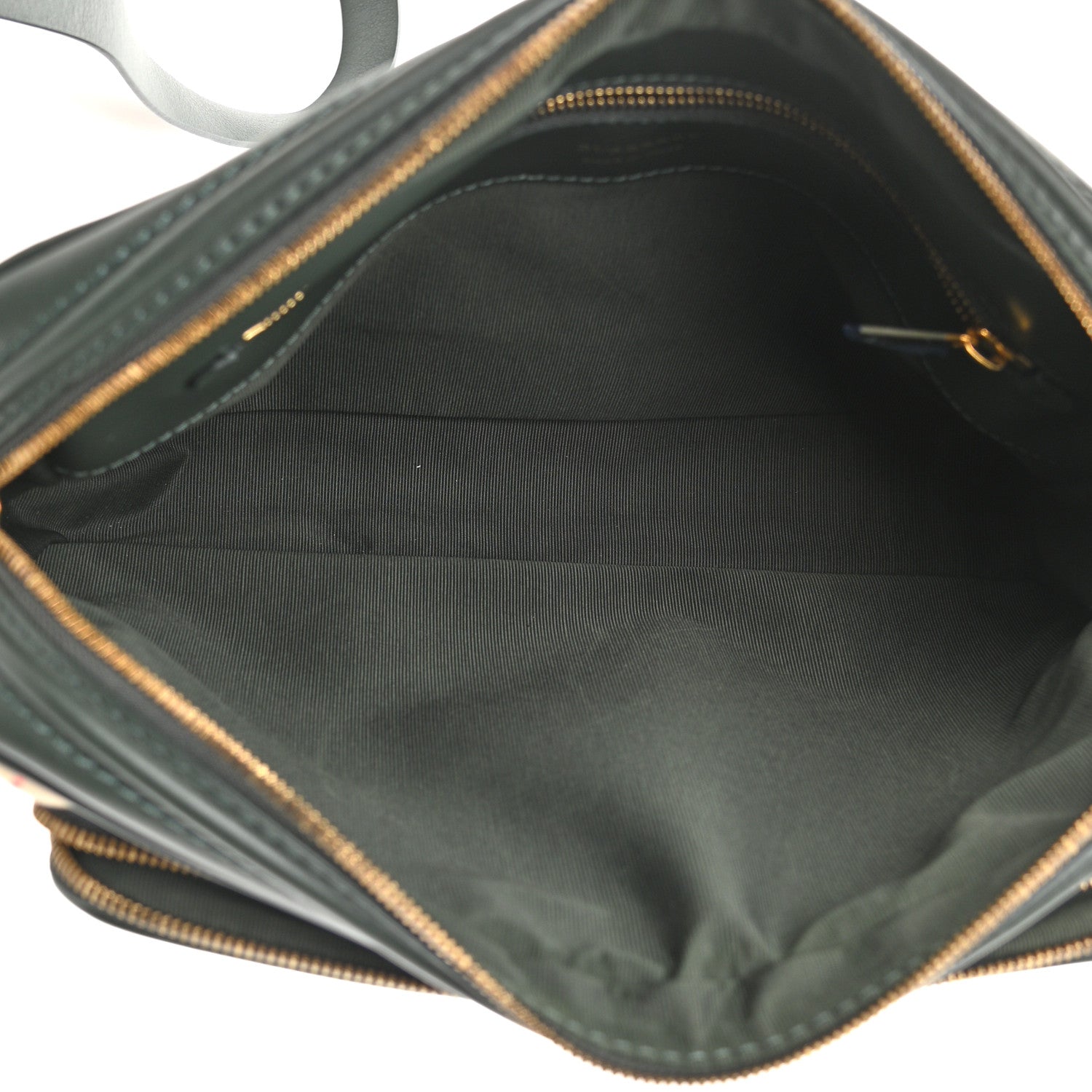 Burberry Smooth Calfskin 1983 Knight Check Link Large Camera Bag Dark Forest Green 5 of 10