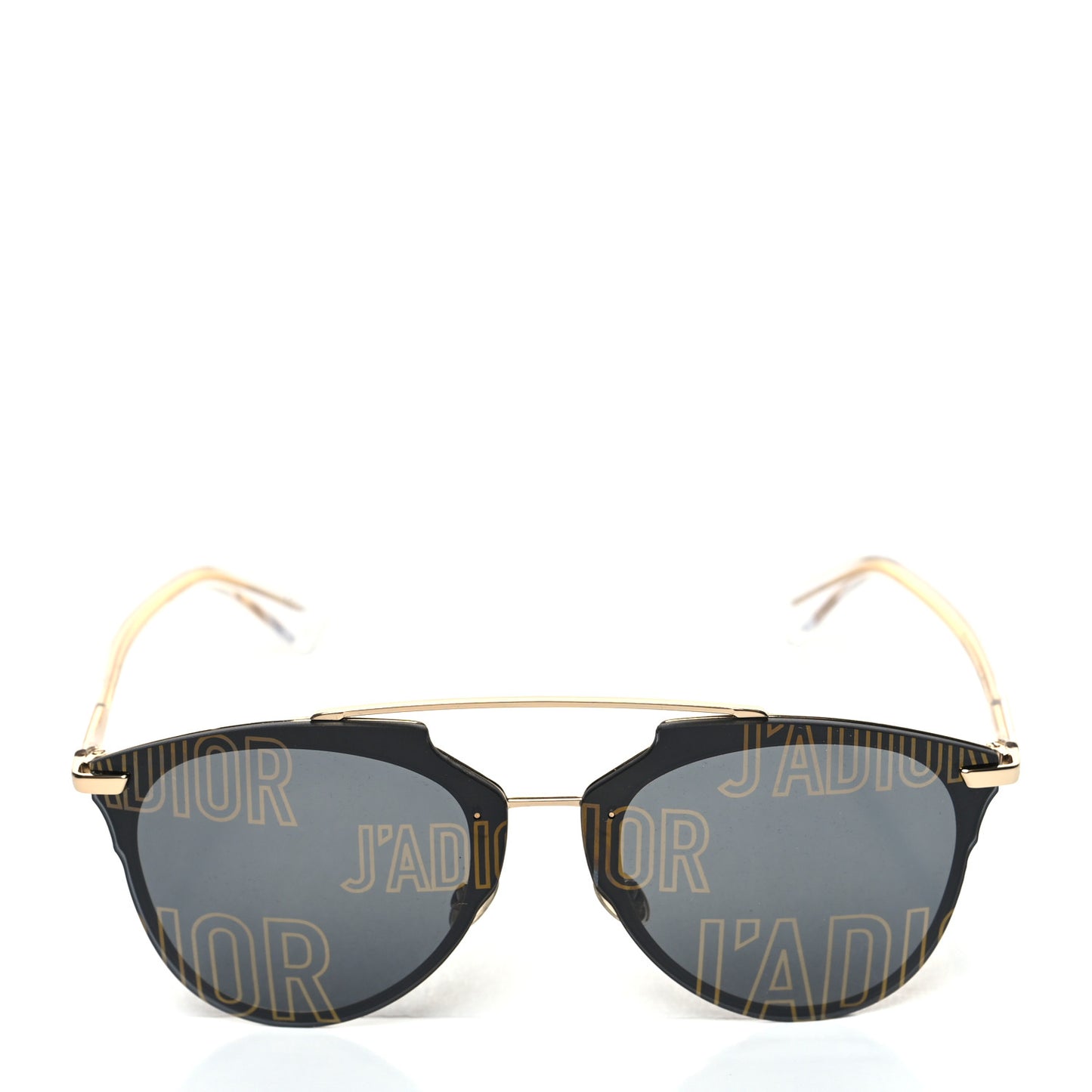 Reflected Prism Mirrored Sunglasses Black Gold
