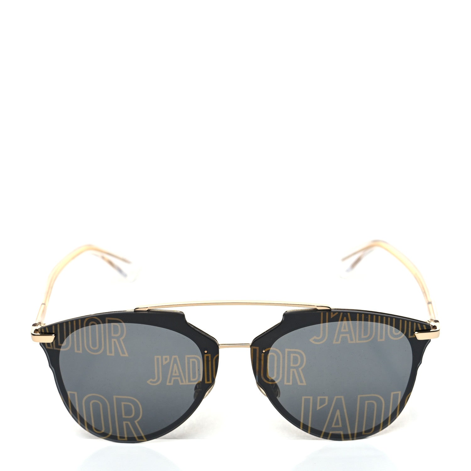 Christian Dior Reflected Prism Mirrored Sunglasses Black Gold 2 of 9