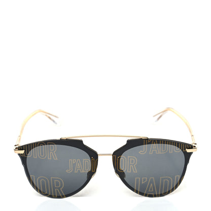 Christian Dior Reflected Prism Mirrored Sunglasses Black Gold 2 of 9