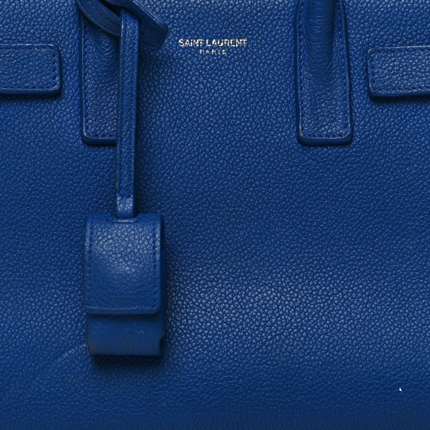 Grained Calfskin Nano Sac De Jour Royal Blue