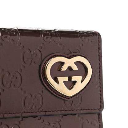 Gucci Shine Guccissima Lovely Heart Continental Wallet Scarlatto 10 of 10
