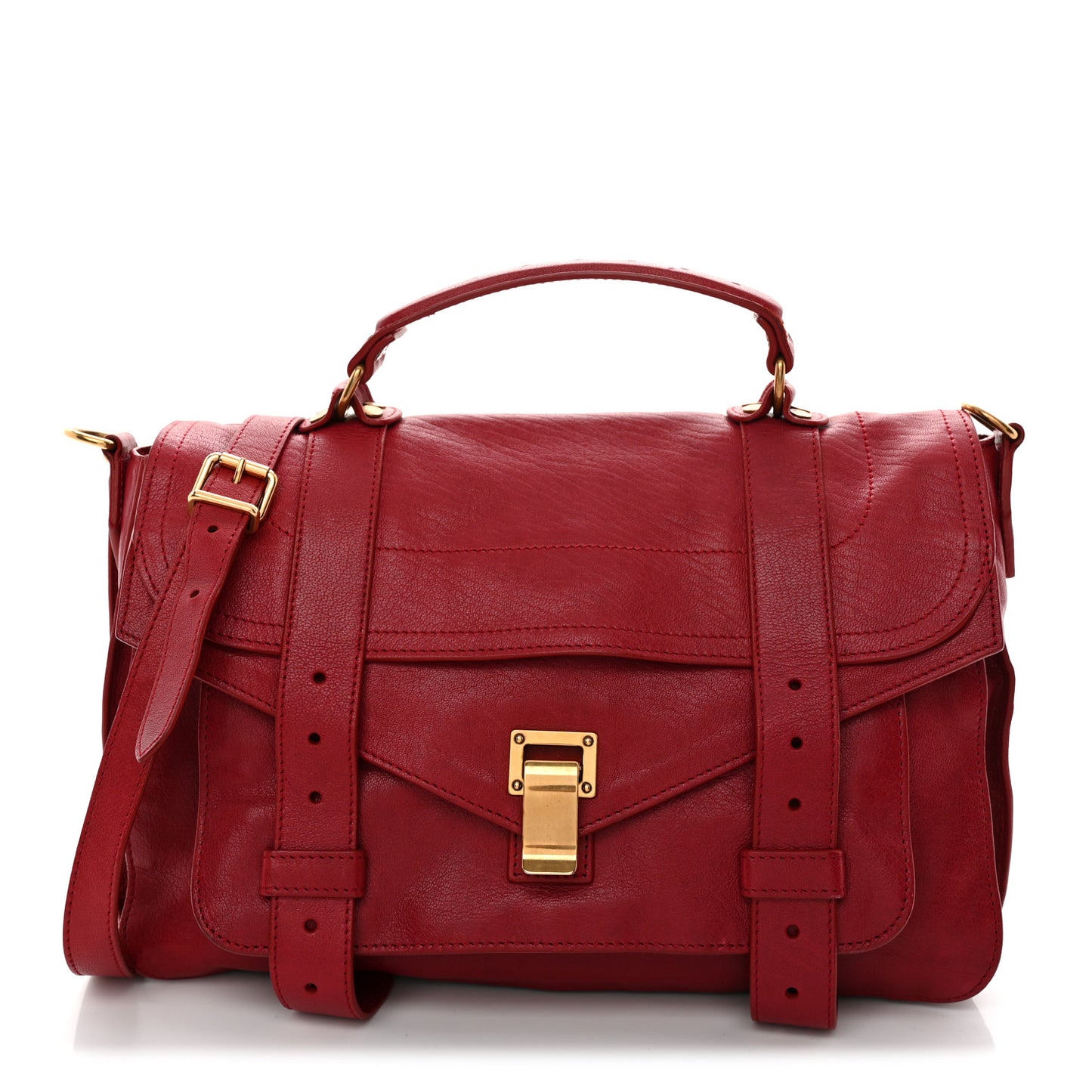 Lambskin Medium PS1 Satchel Raspberry