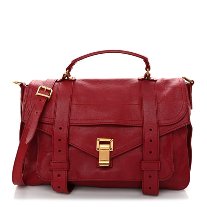 Proenza Schouler Lambskin Medium PS1 Satchel Raspberry 1 of 12