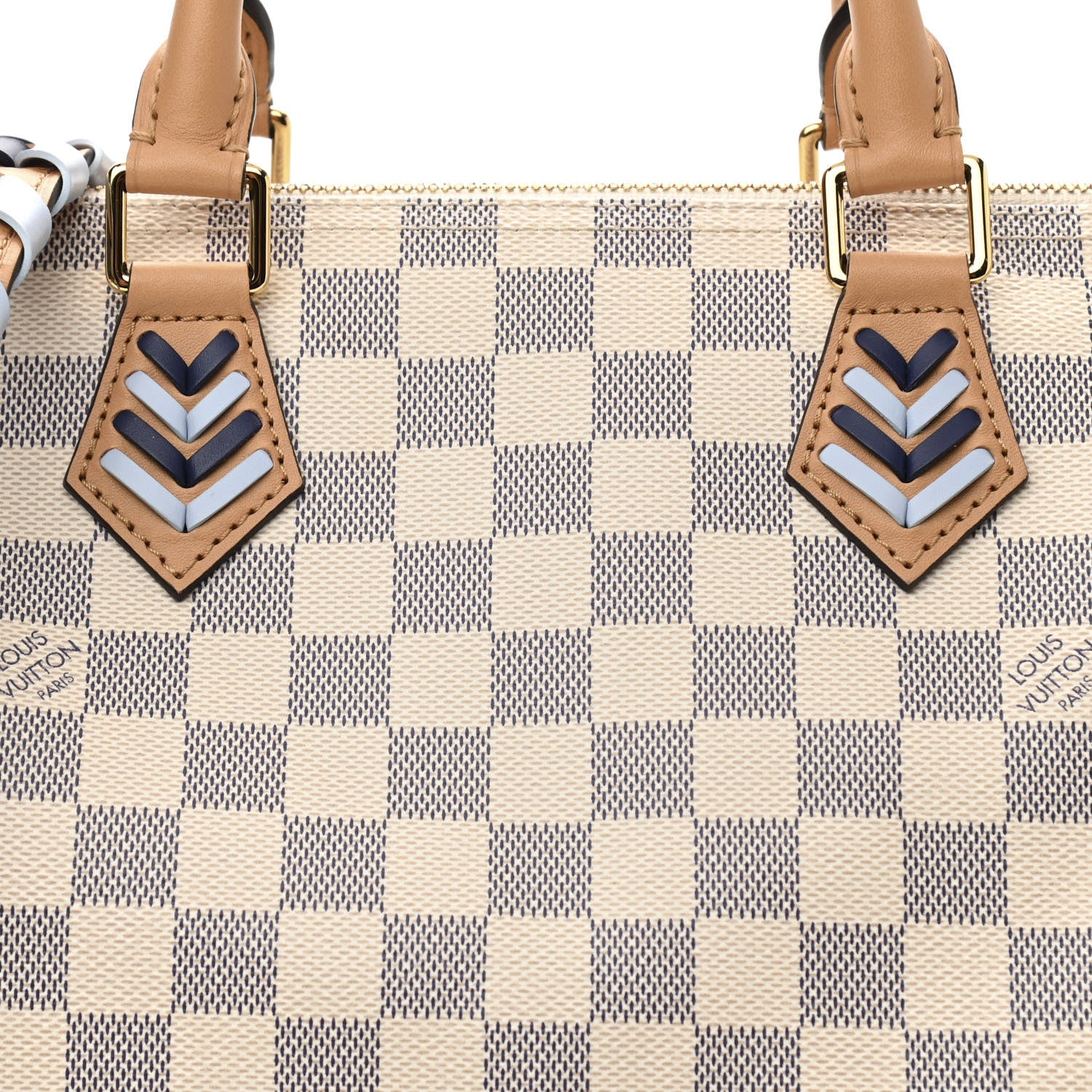 Louis Vuitton Damier Azur Braided Speedy Bandouliere 30 Blue 7 of 10