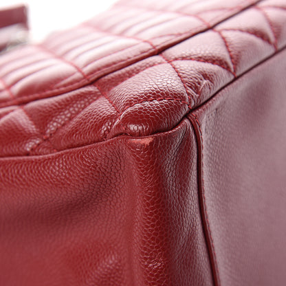 Chanel Caviar Quilted Grand Shopping Tote GST Red 12 of 14