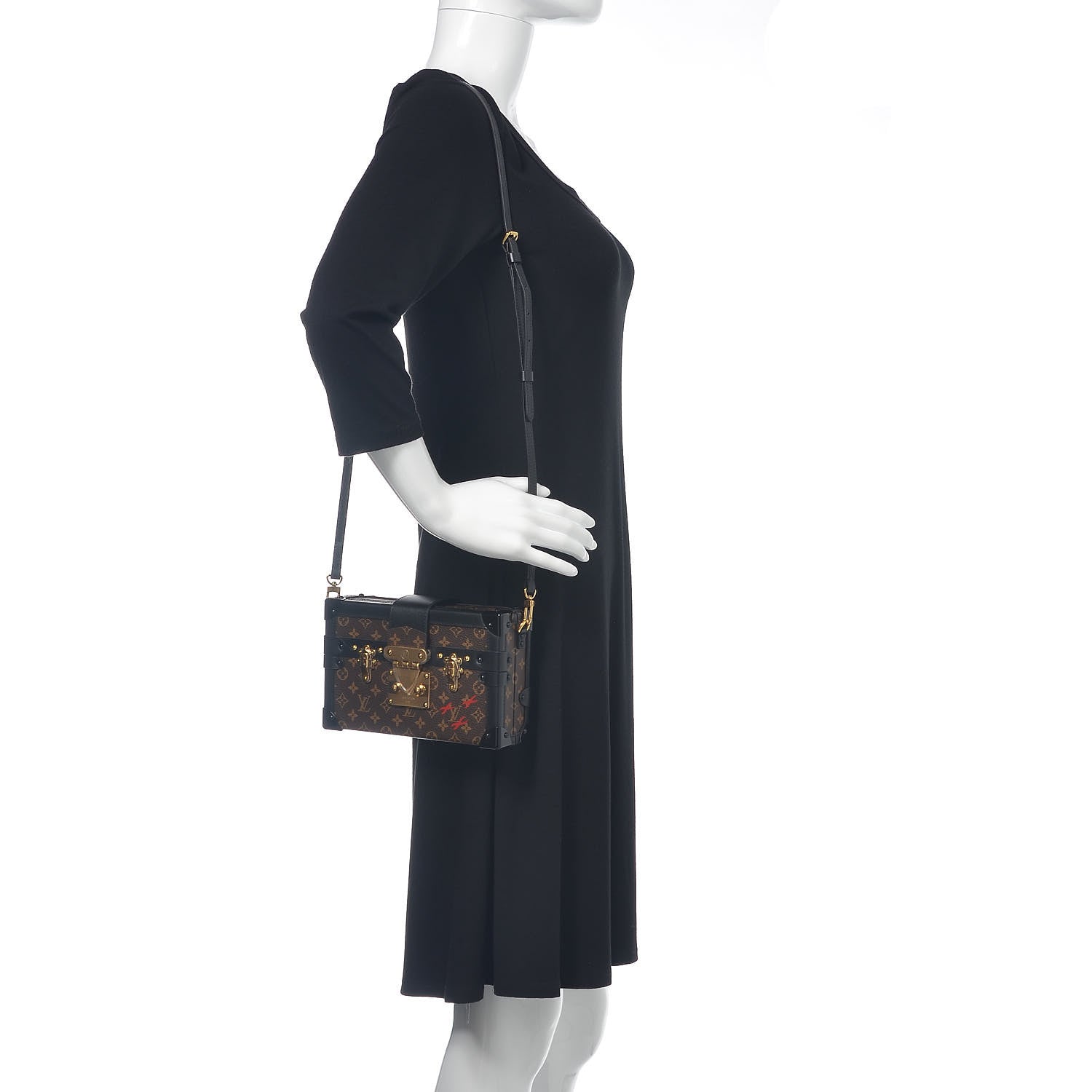 Louis Vuitton Monogram Petite Malle Black 2 of 9