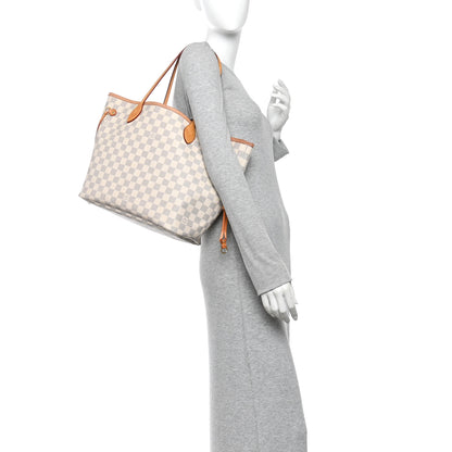 Louis Vuitton Damier Azur Neo Neverfull MM Rose Ballerine 2 of 13