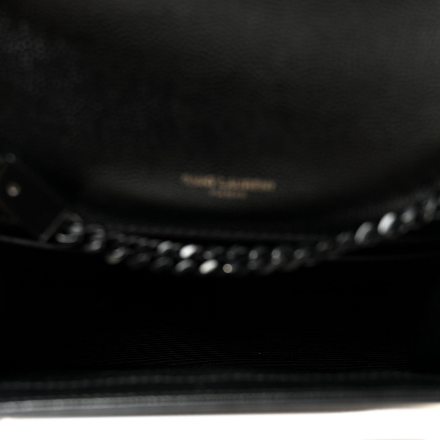 Saint Laurent Grain De Poudre Small Monogram Monochrome Kate Satchel Black 5 of 11