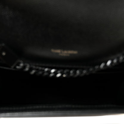 Saint Laurent Grain De Poudre Small Monogram Monochrome Kate Satchel Black 5 of 11