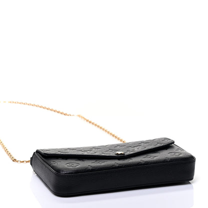 Louis Vuitton Empreinte Pochette Felicie Chain Wallet Black 3 of 4