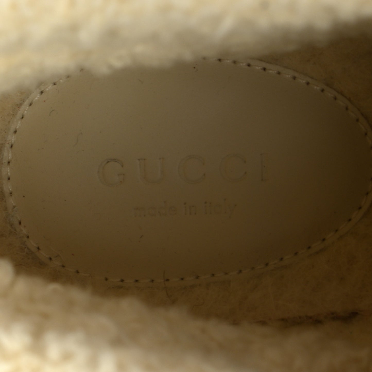 Wool Faux Shearling G Rhombus Womens Victor Ankle Boots 39.5 Beige Cocoa