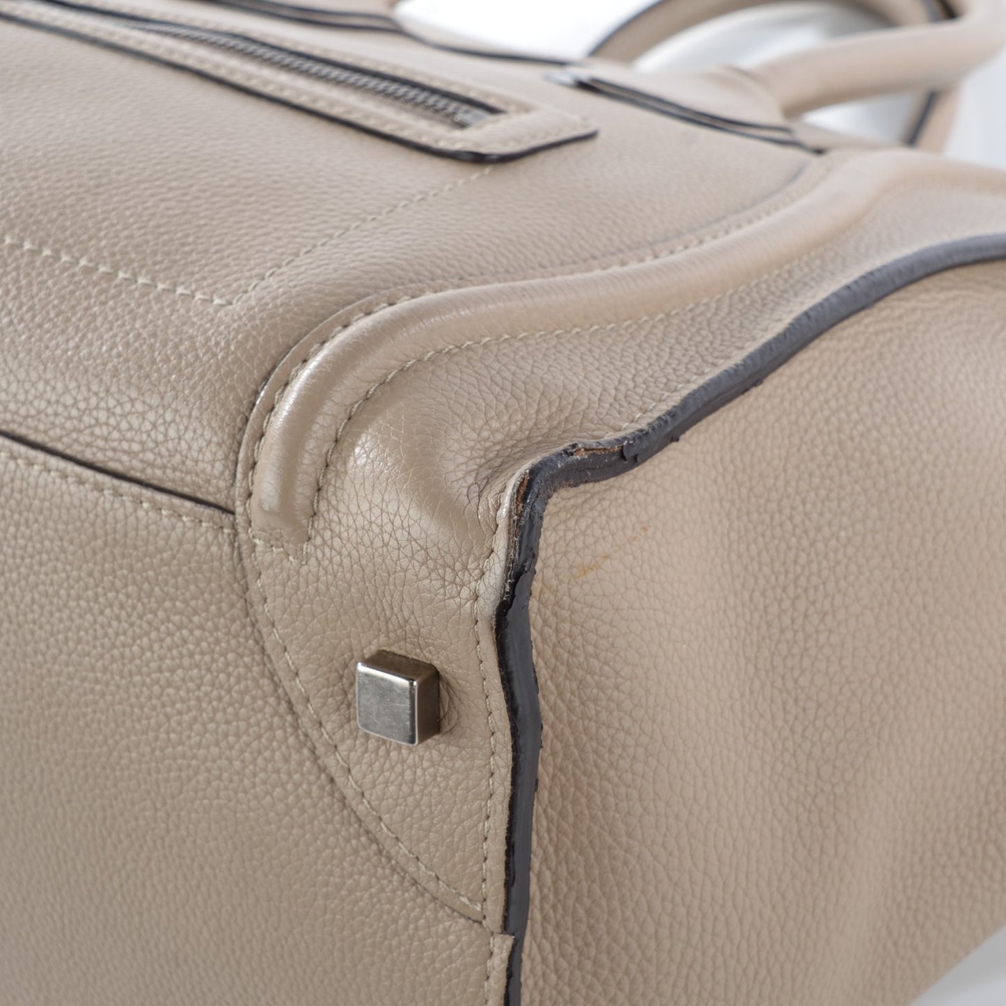 Drummed Calfskin Mini Luggage Dune