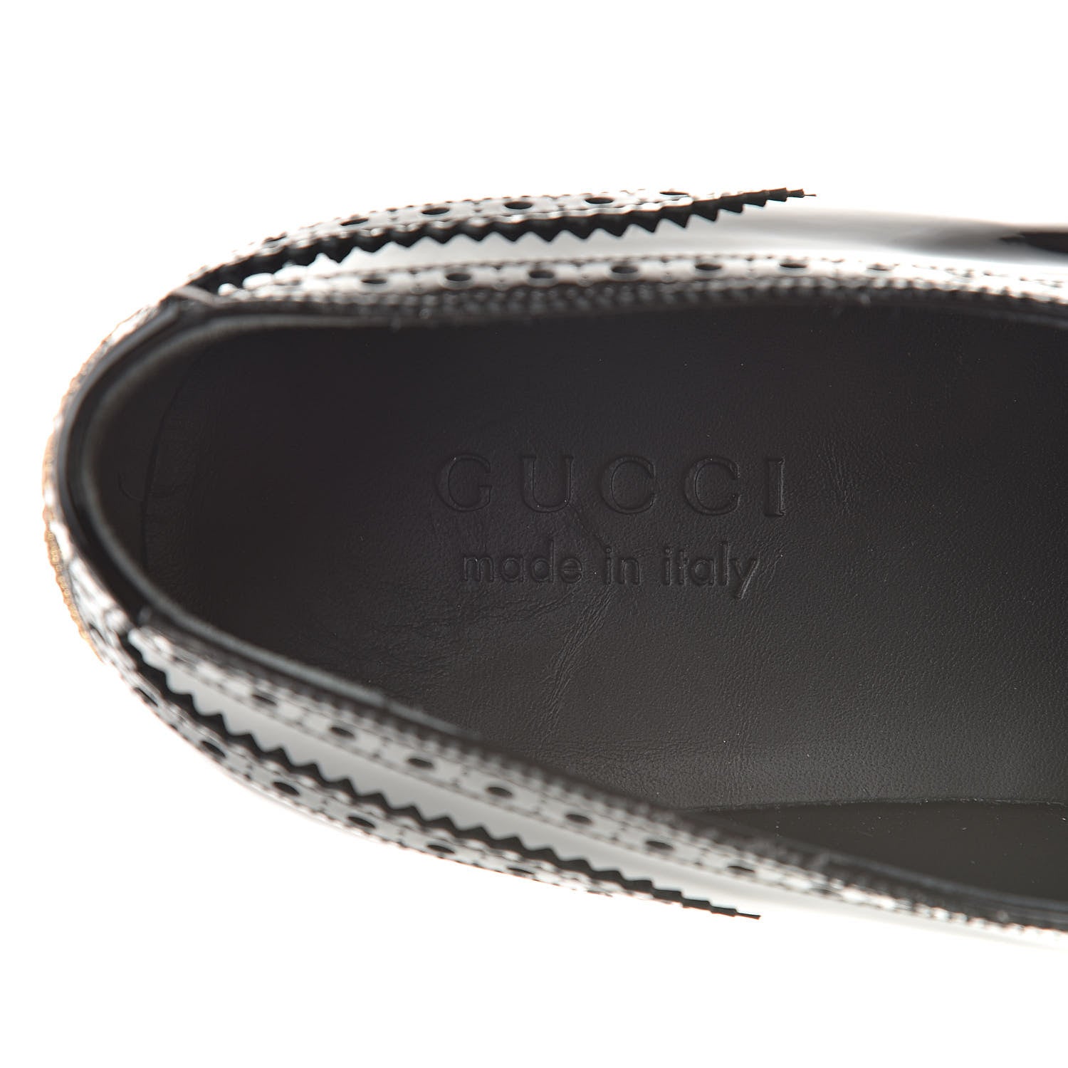 Gucci Vernice Crystal Bee Embroidered Mens Queercore Brogue Monk Strap Loafers 9 Black 9 of 10