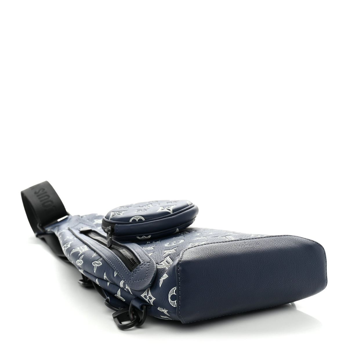 Louis Vuitton Monogram Shadow Duo Slingbag Navy River Blue 3 of 8