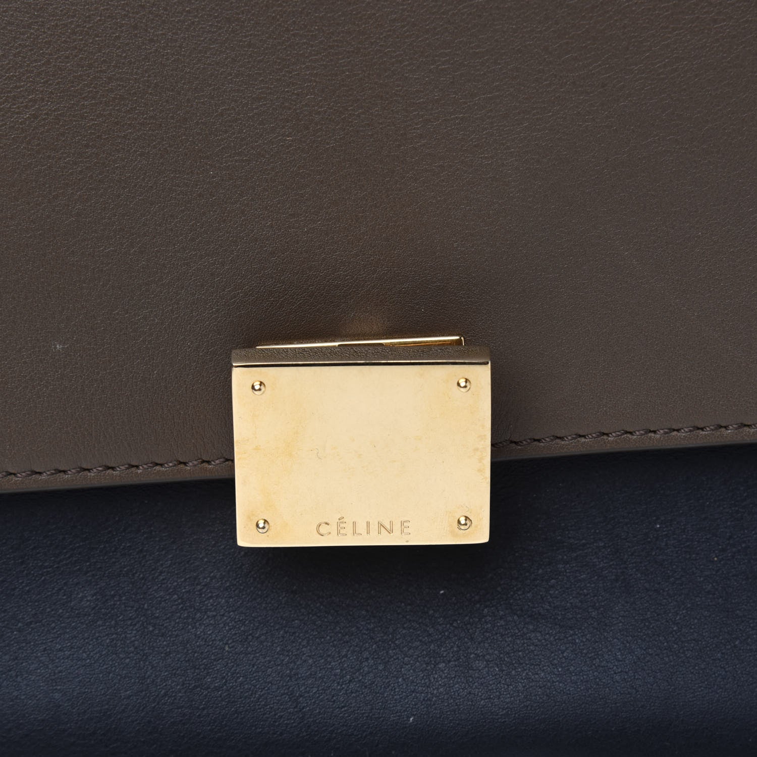 Celine Calfskin Suede Trapeze Tri-Color Cobalt 20 of 20