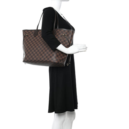 Louis Vuitton Damier Ebene Neo Neverfull MM Rose Ballerine 2 of 10