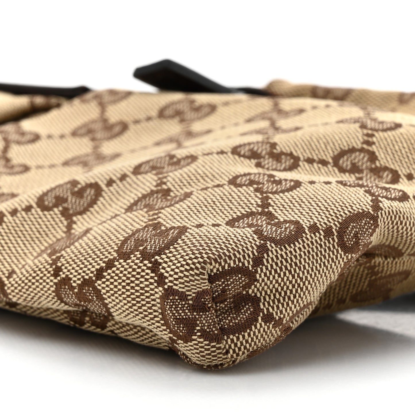 GG Monogram Double Pocket Belt Bag Dark Brown