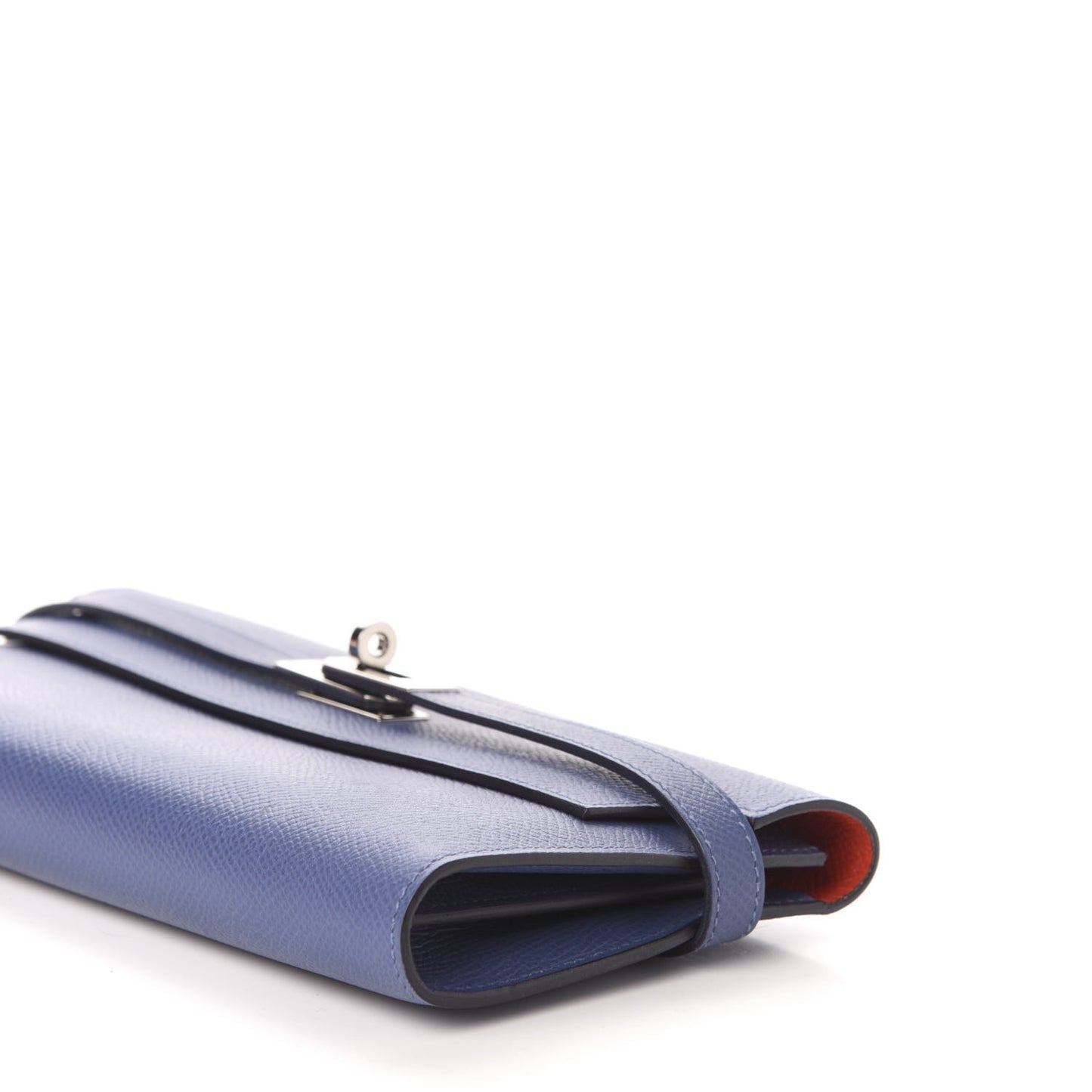 Epsom Kelly Longue Wallet Blue Brighton Capucine