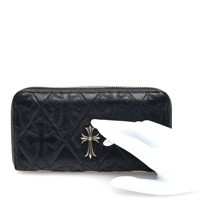 Chrome Hearts Lambskin Cemetery Cross Zip Wallet Black 2 of 6