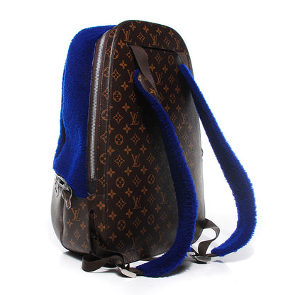 Louis Vuitton Shearling Monogram Marc Newson Fleece Pack Blue 3 of 8