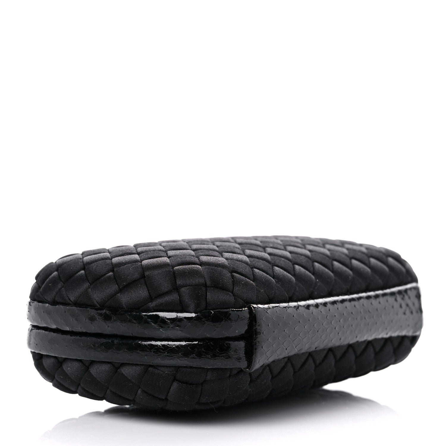 Bottega Veneta Satin Intreccio Impero Ayers Knot Clutch Black 4 of 8