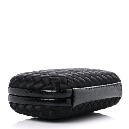 Bottega Veneta Satin Intreccio Impero Ayers Knot Clutch Black 4 of 8