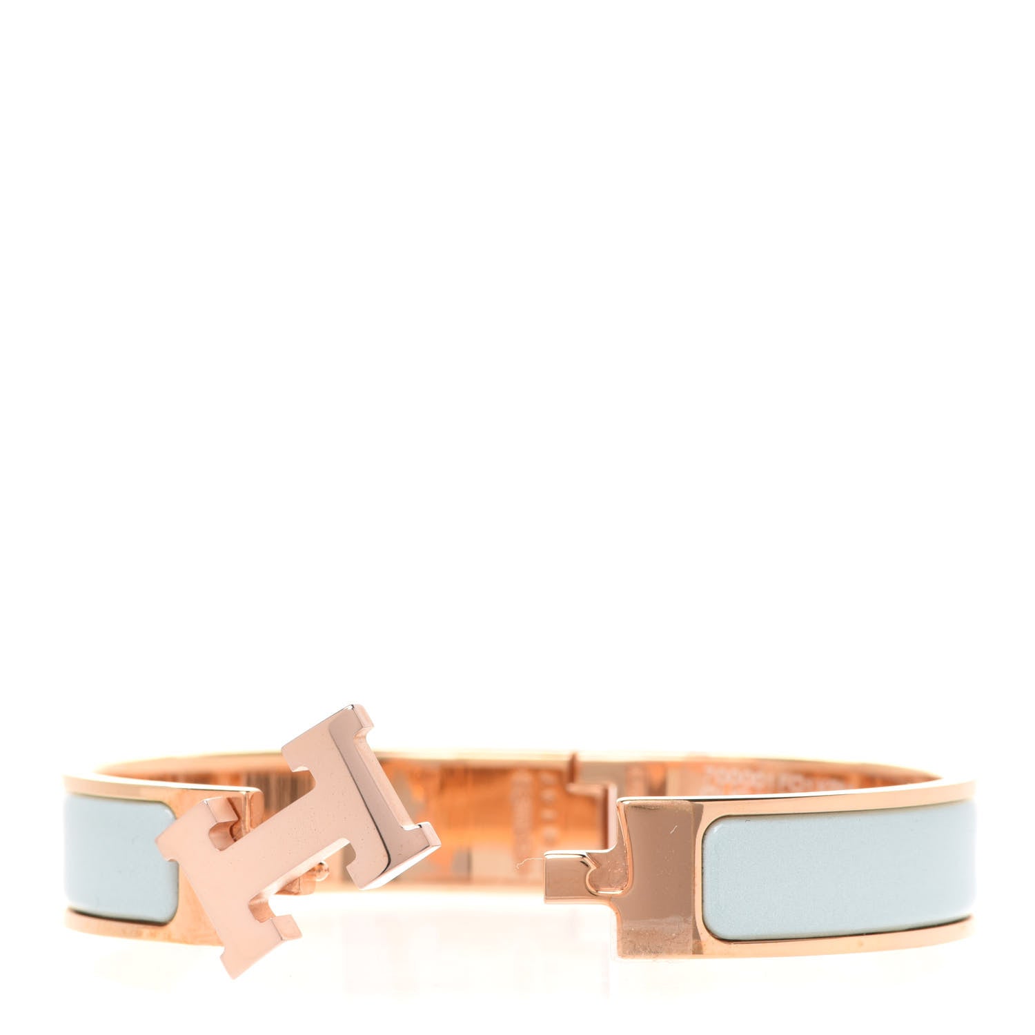Hermes Enamel Narrow Clic Clac H Bracelet PM Vert Argile 6 of 6