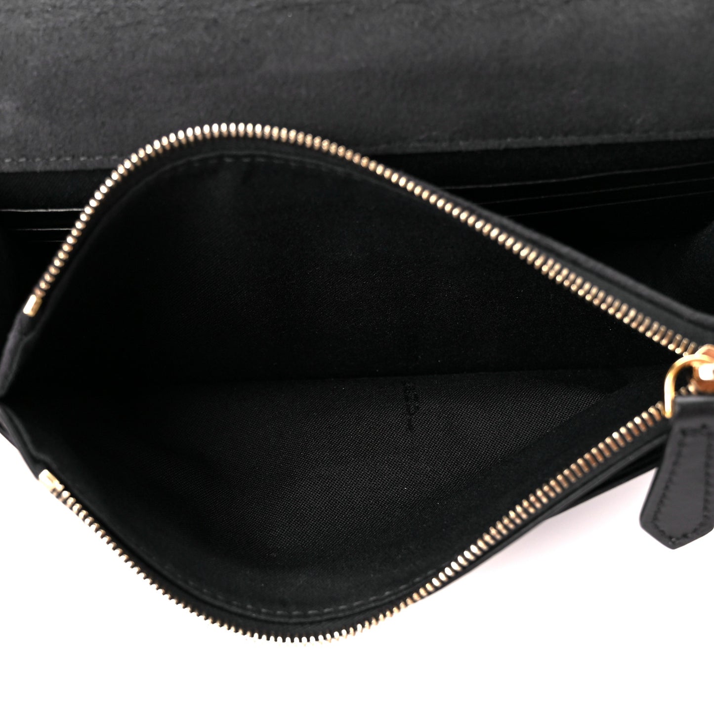 Vitello Century Eyebrow Monster Eyes Embossed Tube Wallet On Chain Black