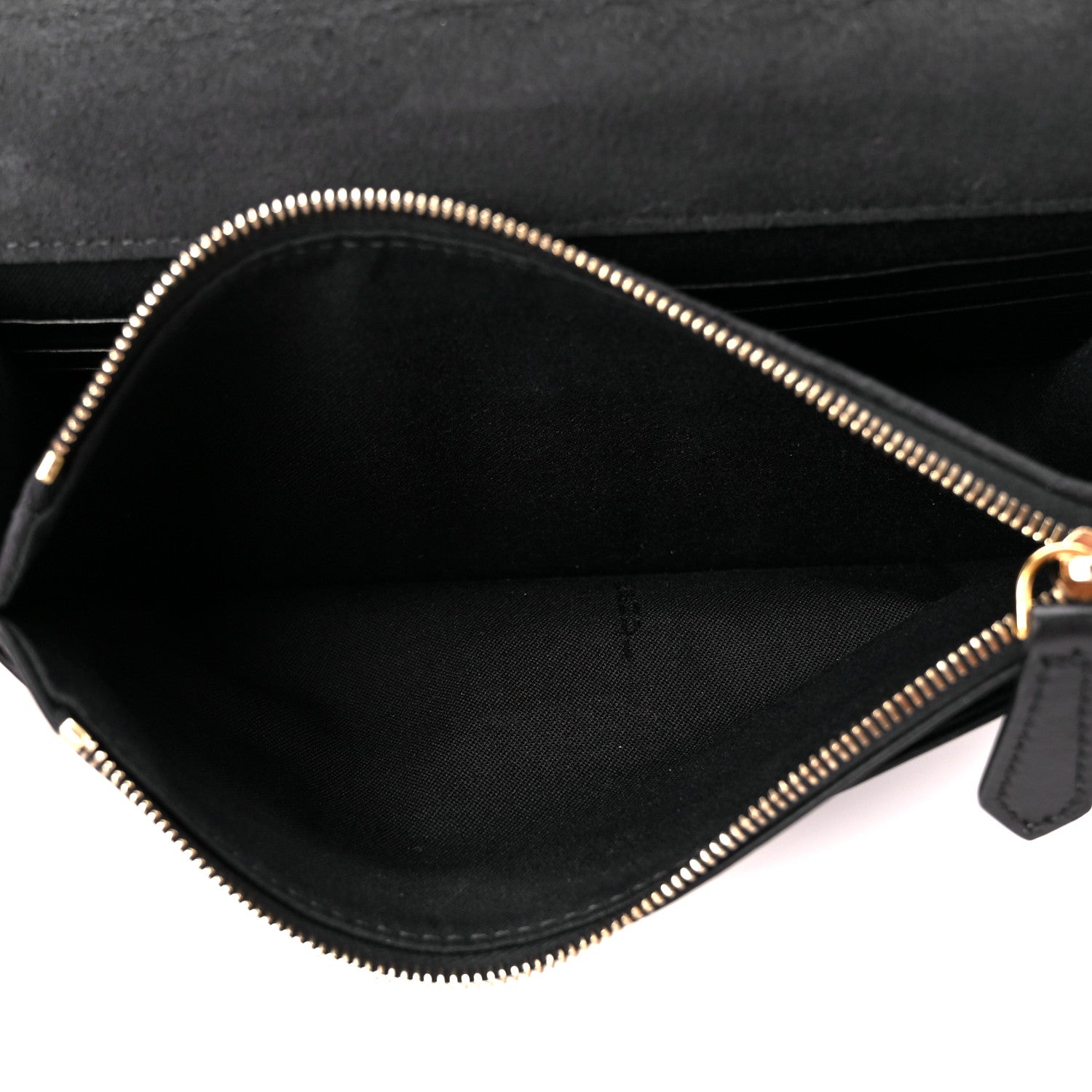 Fendi Vitello Century Eyebrow Monster Eyes Embossed Tube Wallet On Chain Black 6 of 15