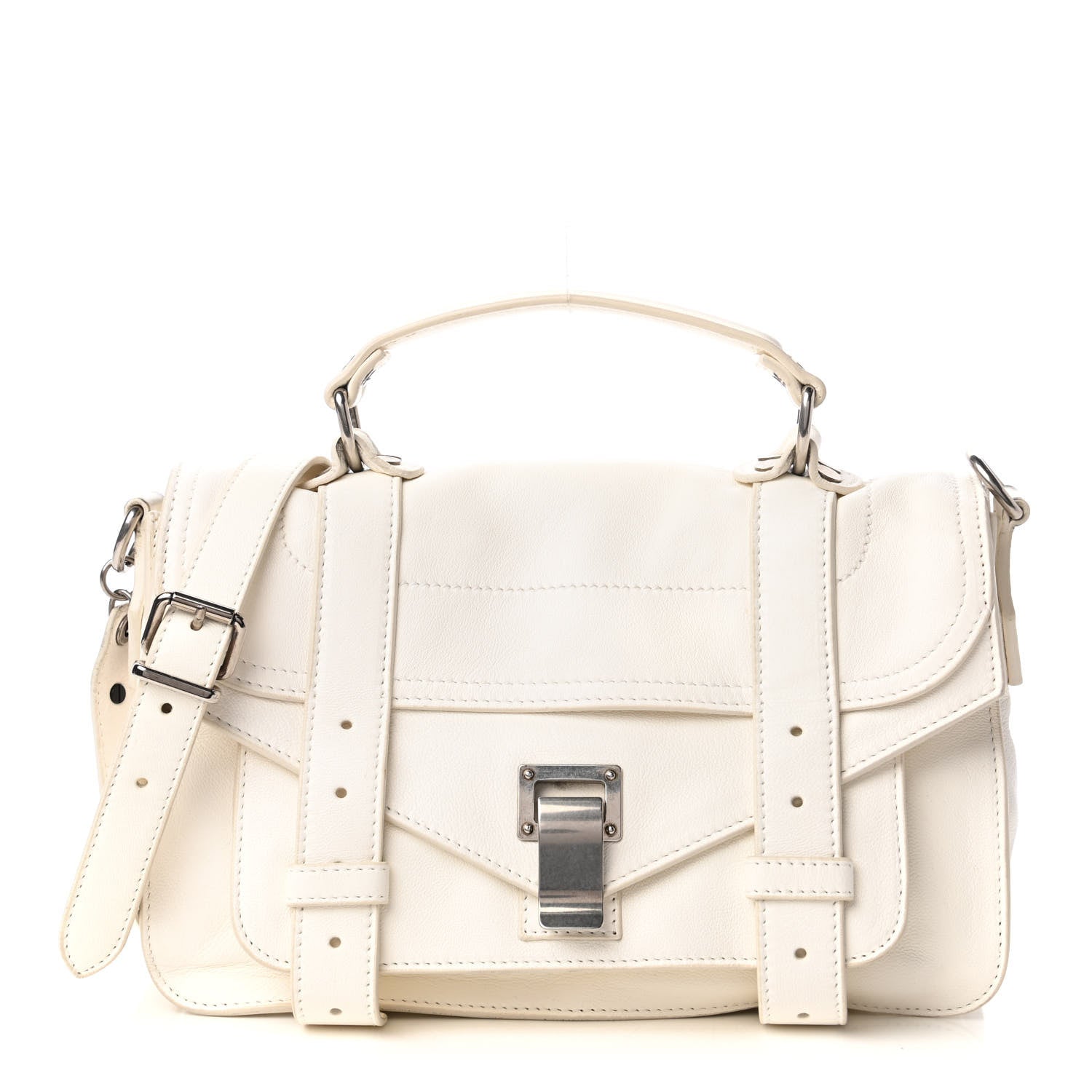 Proenza Schouler Lambskin Tiny PS1 Satchel White 1 of 10